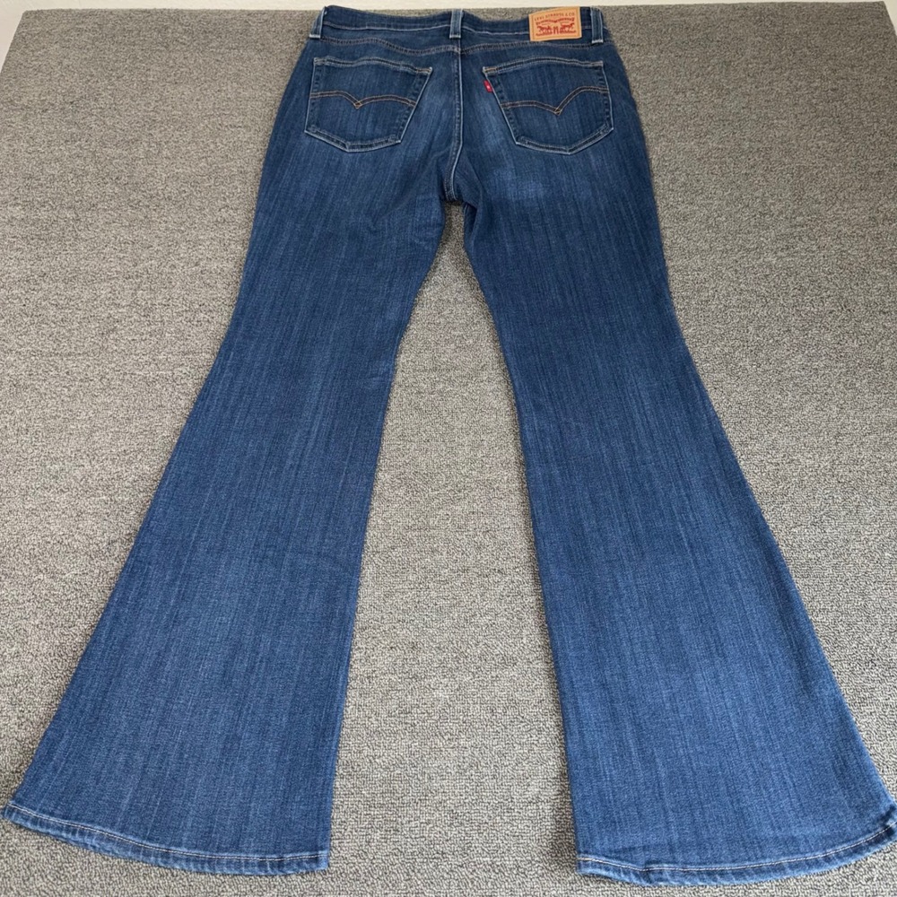 Levis 726 Flare Jeans Womens 31x32 Dark Wash Blue High Rise Western Boho Casual